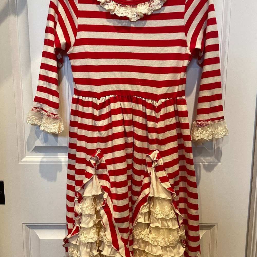 Lemon Loves Lime Girls Holiday Dress (red/white)